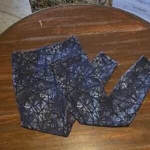 Spyder Black,  Cream and Gray Abstract Leggings #892